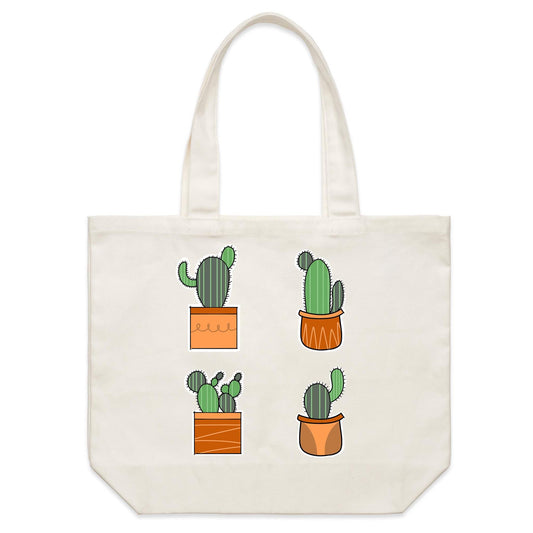 Earthfolk Canvas Tote Bag - Cacti - The Crescent Moon
