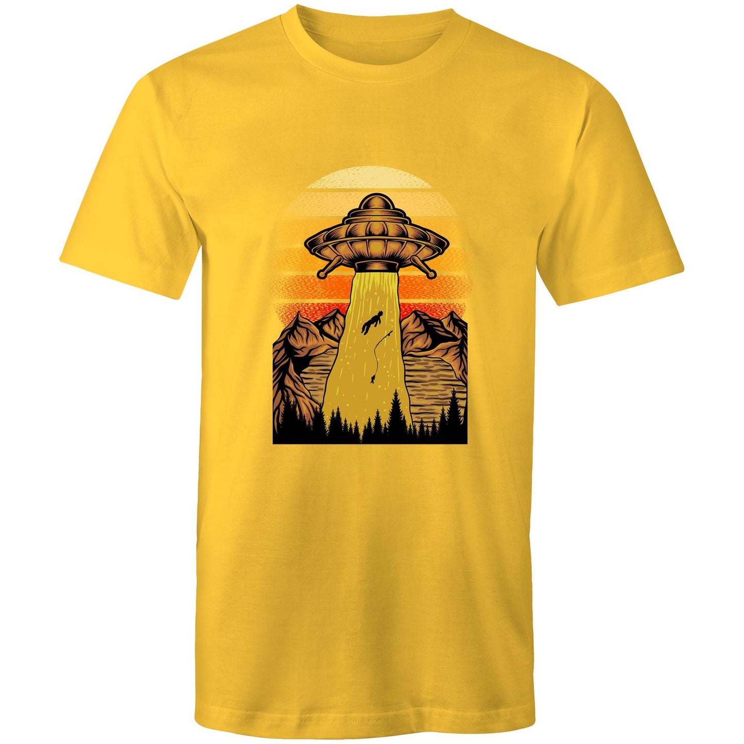 Men's Earthfolk T shirt - Beam Me Up - The Crescent Moon