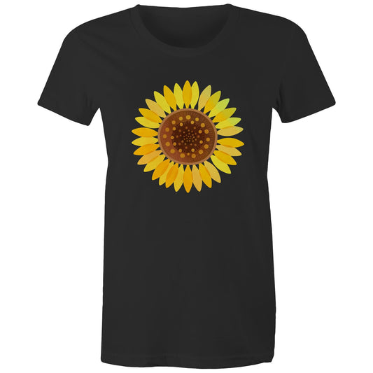 Women's Earthfolk T shirt -  Sunflower - The Crescent Moon