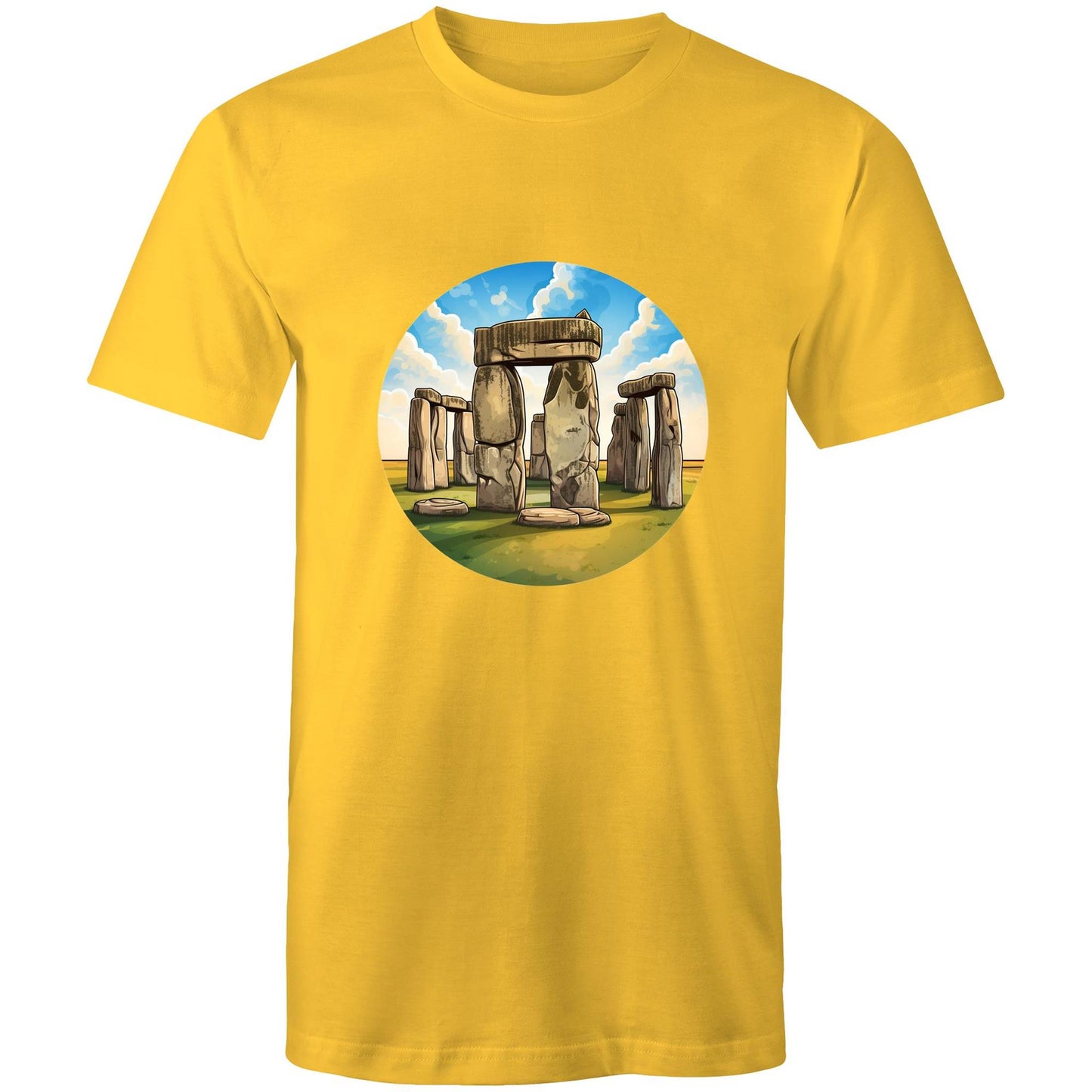 Men's Earthfolk T shirt - The Stone Circle - The Crescent Moon