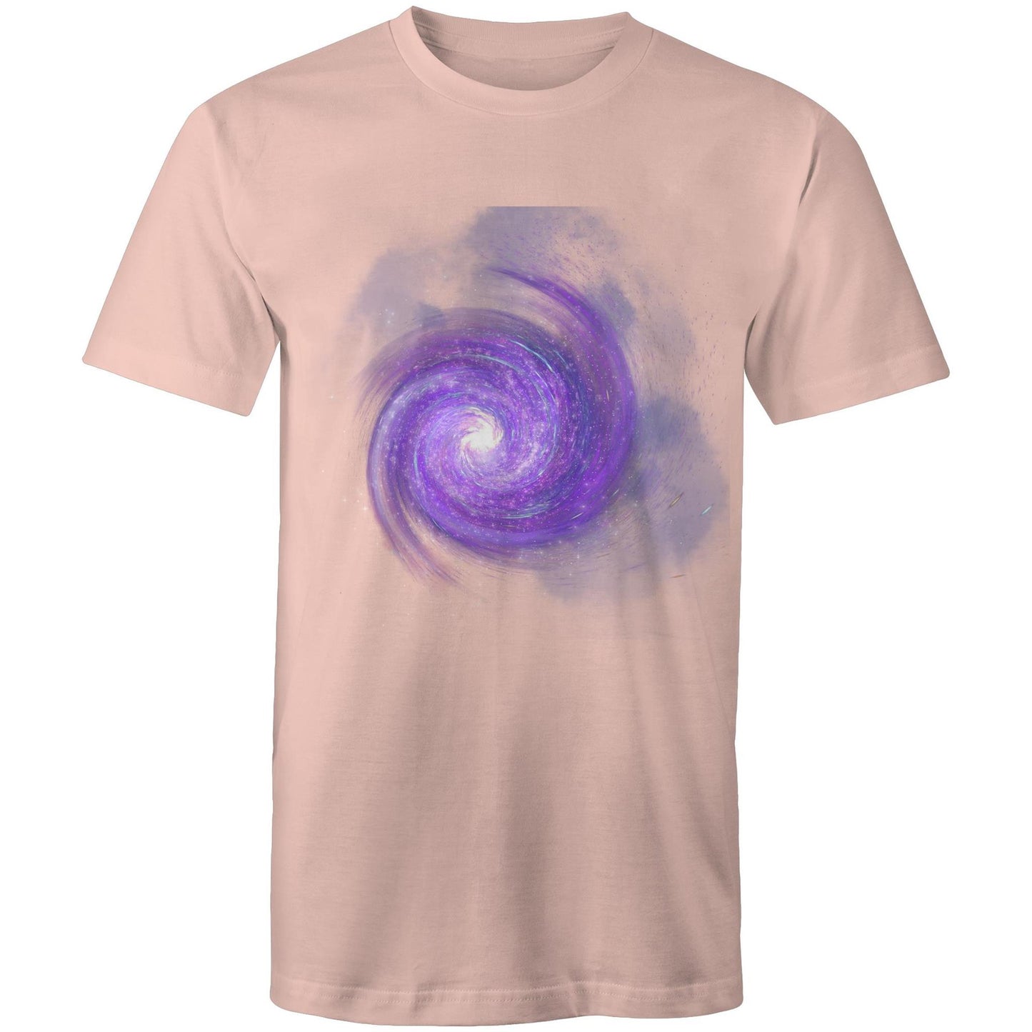 Men's Earthfolk Printed T shirt - Purple Galaxy - The Crescent Moon