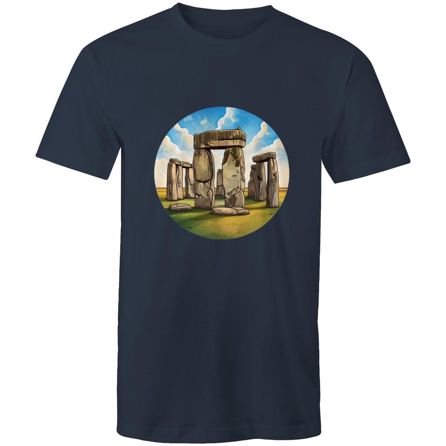 Men's Earthfolk T shirt - The Stone Circle - The Crescent Moon