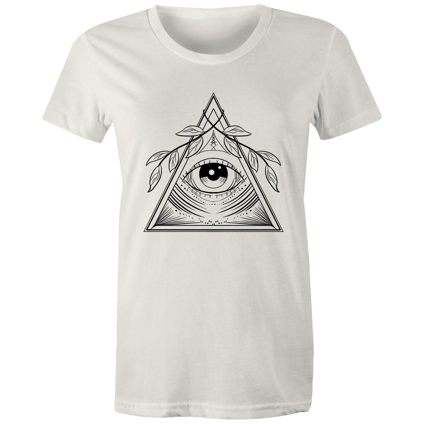 Womens Earthfolk T shirt - Natures Eye - The Crescent Moon