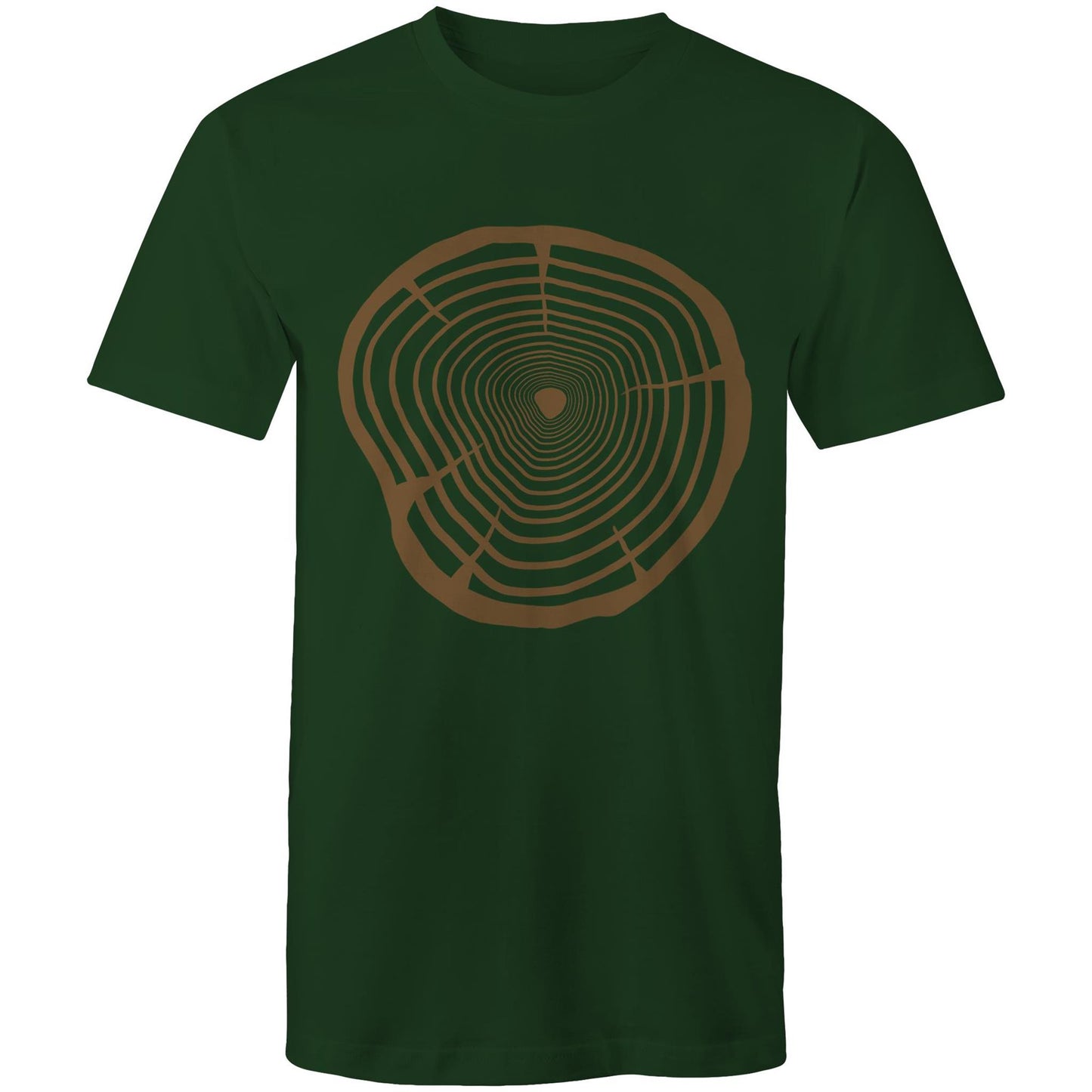 Men's Earthfolk T shirt - Wood Grain - The Crescent Moon