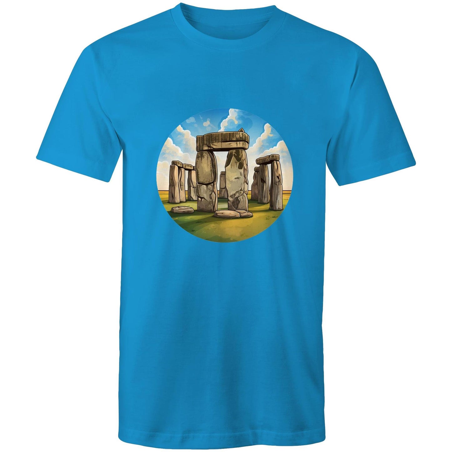 Men's Earthfolk T shirt - The Stone Circle - The Crescent Moon