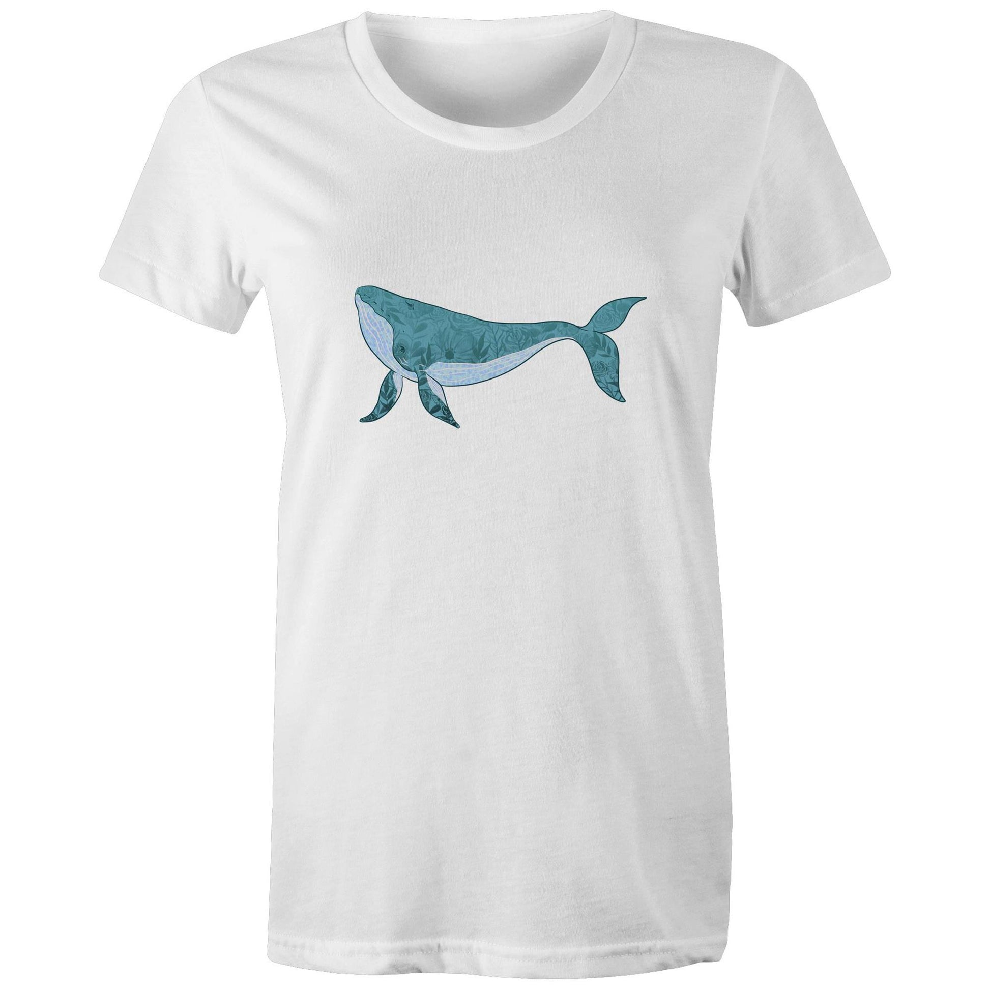 Earthfolk Printed t Shirt - Women's Relaxed Fit - Whale - The Crescent Moon
