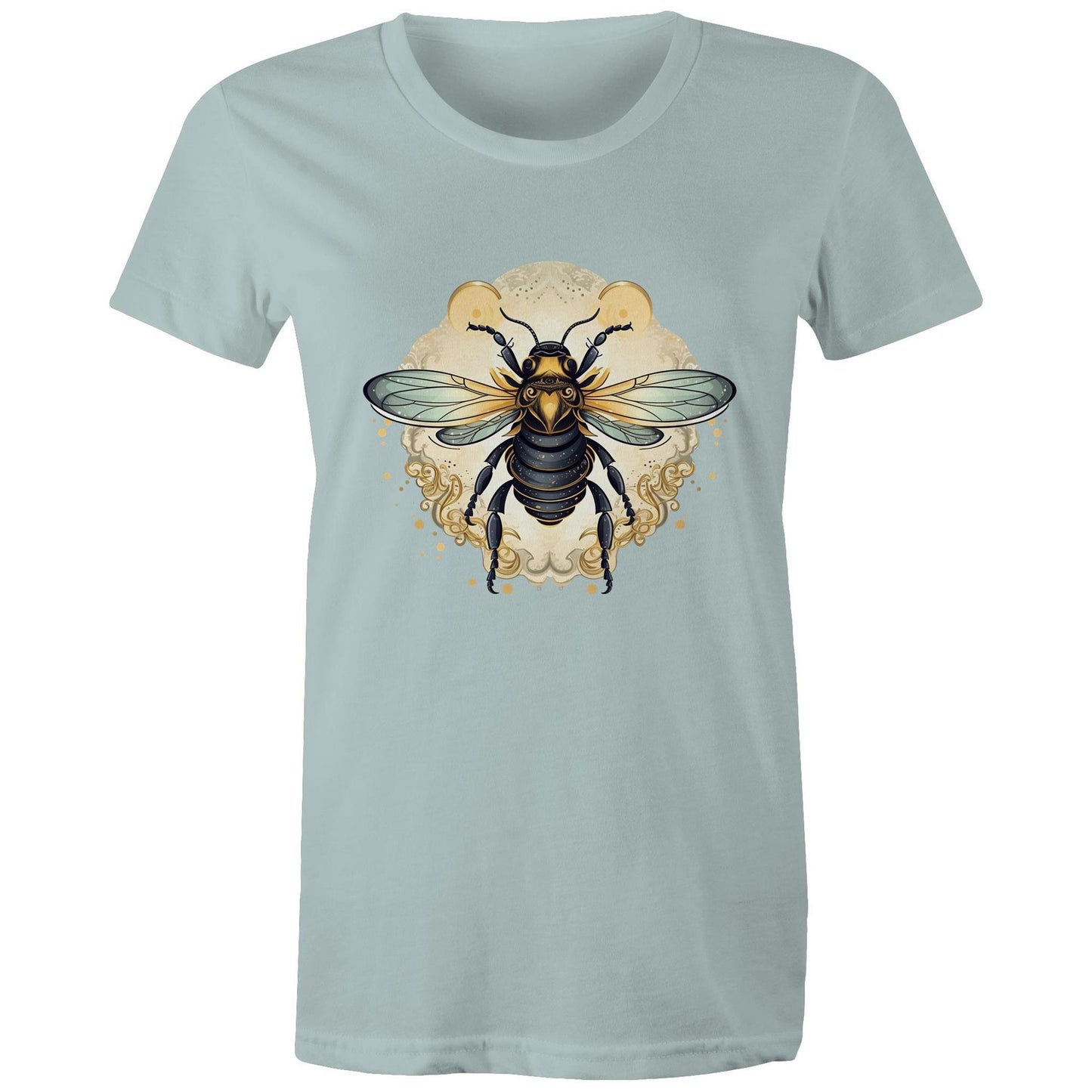 Women's Earthfolk T shirt - Bee Magick - The Crescent Moon
