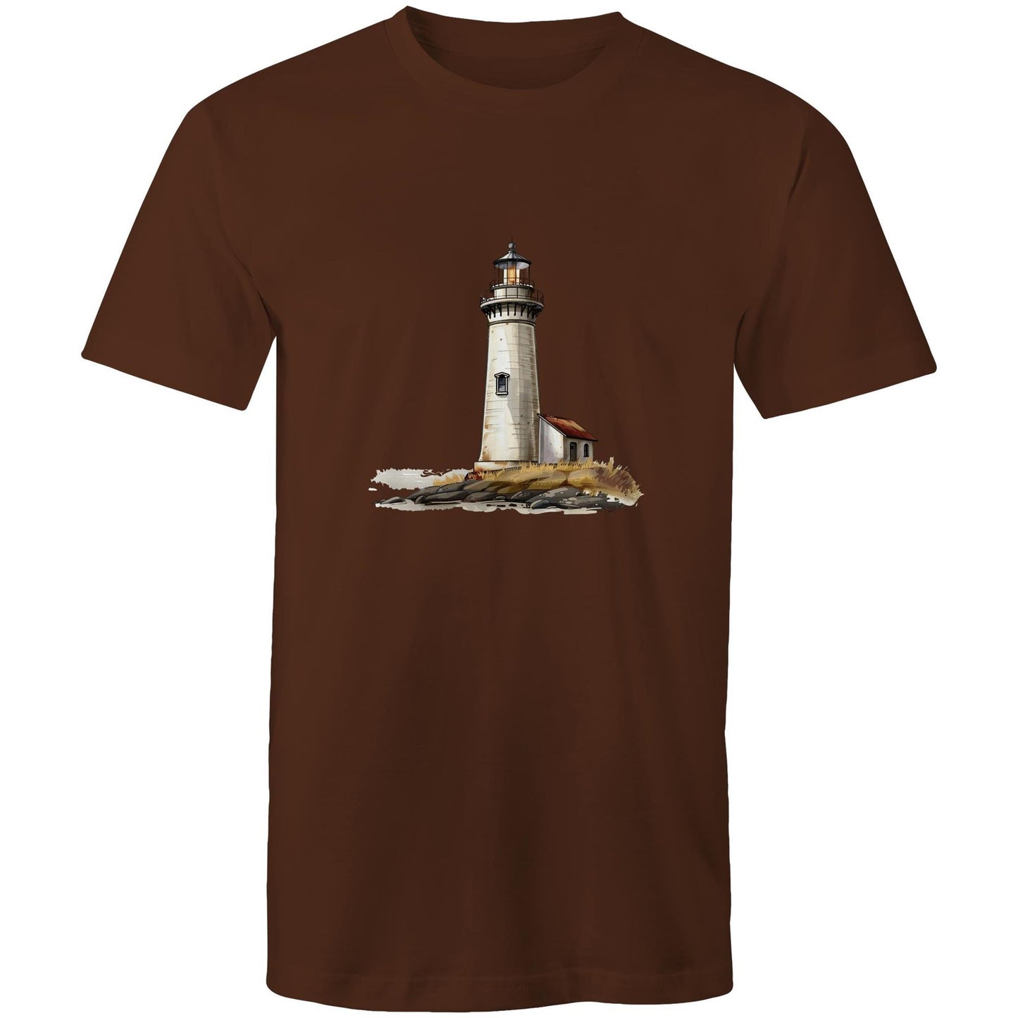 Men's Earthfolk T shirt - Lighthouse - The Crescent Moon