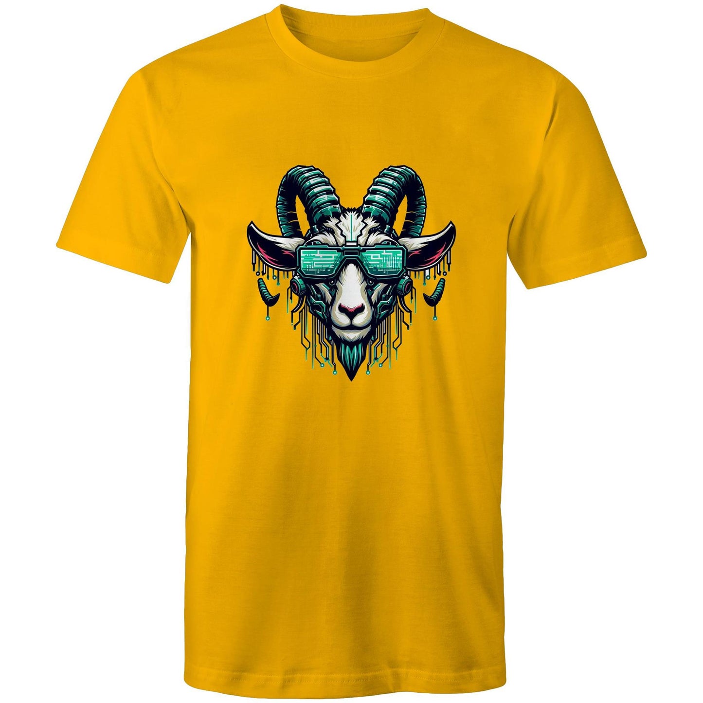 Men's Earthfolk T shirt - Cyber Punk Goat - The Crescent Moon