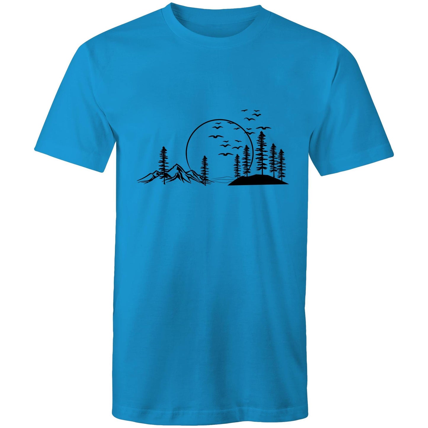 Men's Earthfolk T shirt - Nature in Monochrome - The Crescent Moon