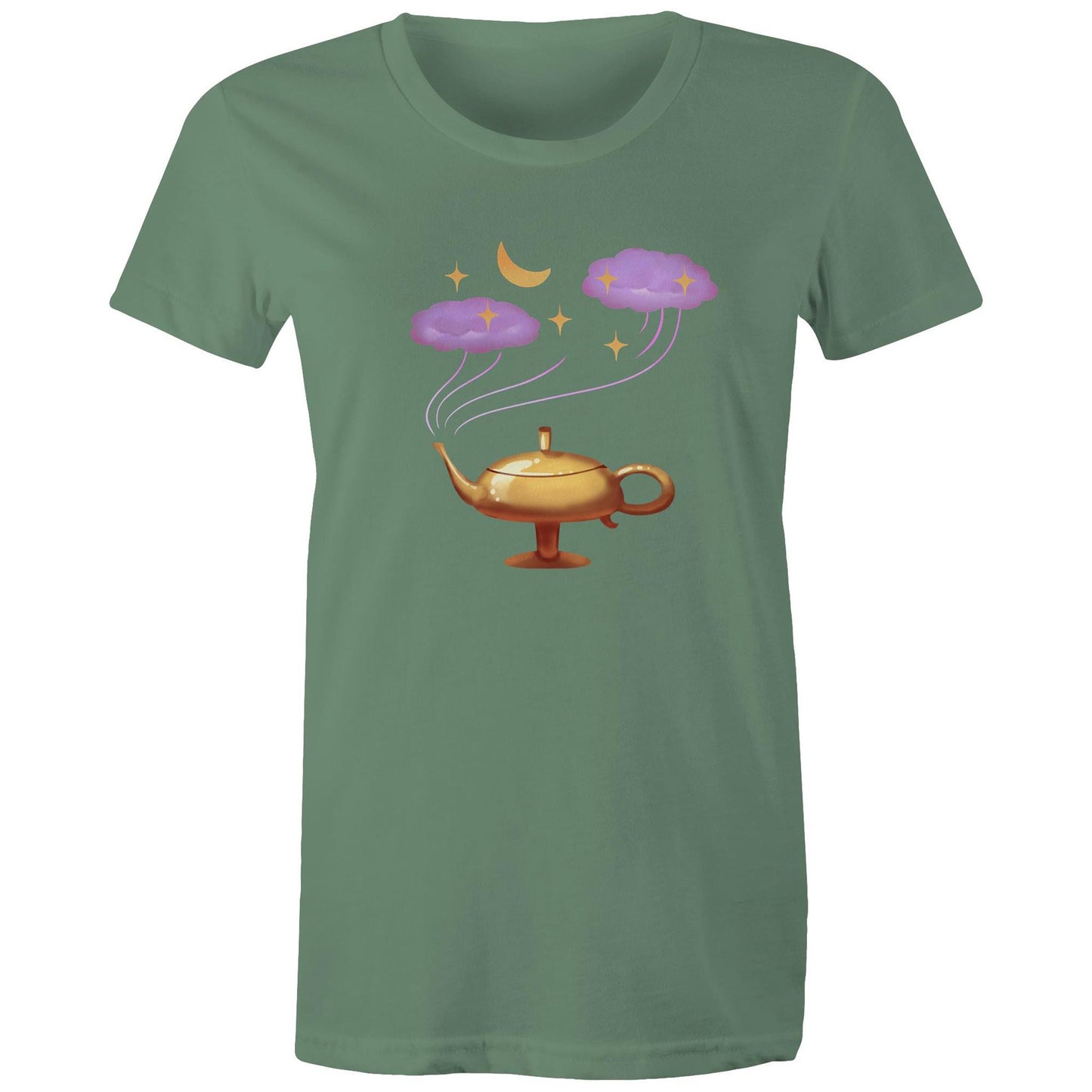 Women's Earthfolk T shirt - 3 Wishes - The Crescent Moon