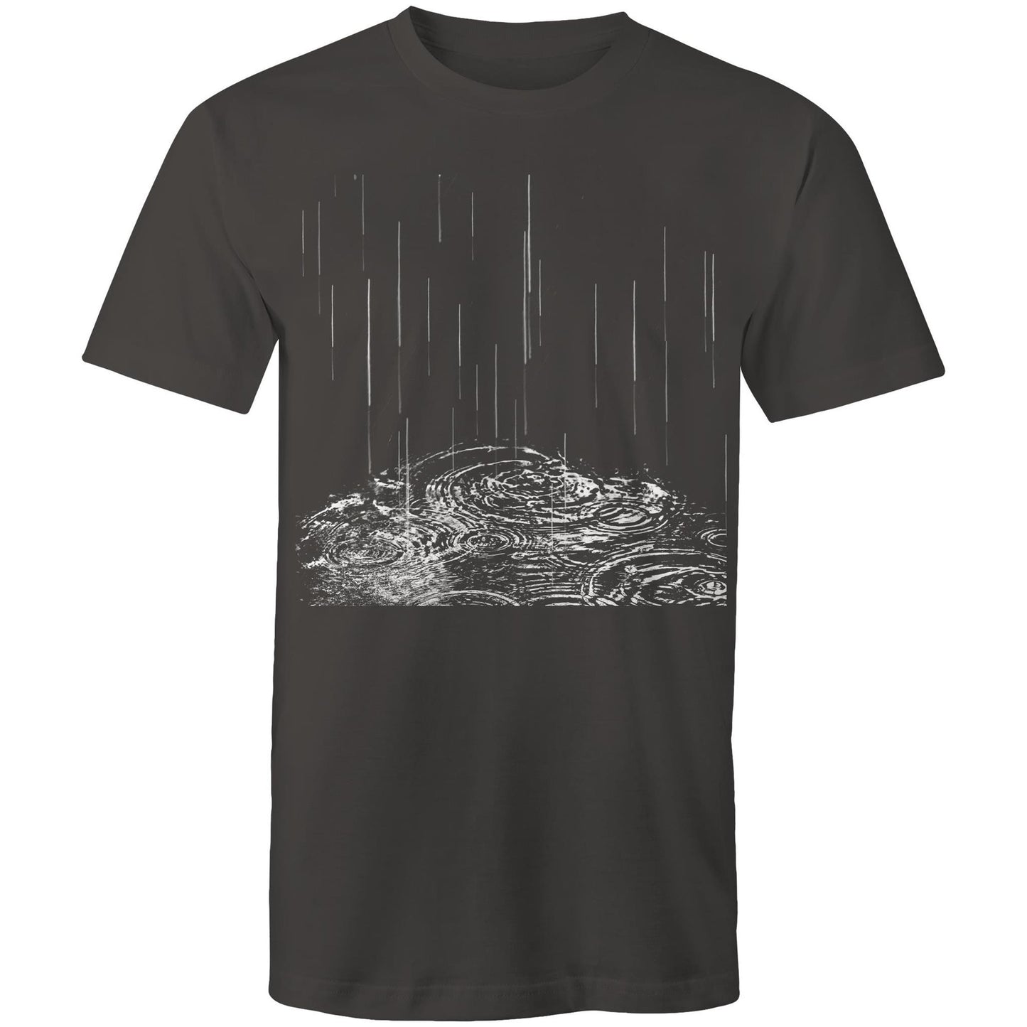 Men's Earthfolk Printed T shirt - Rain Drops - The Crescent Moon