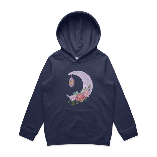 Kids Earthfolk Hoodie - Moonlight - The Crescent Moon