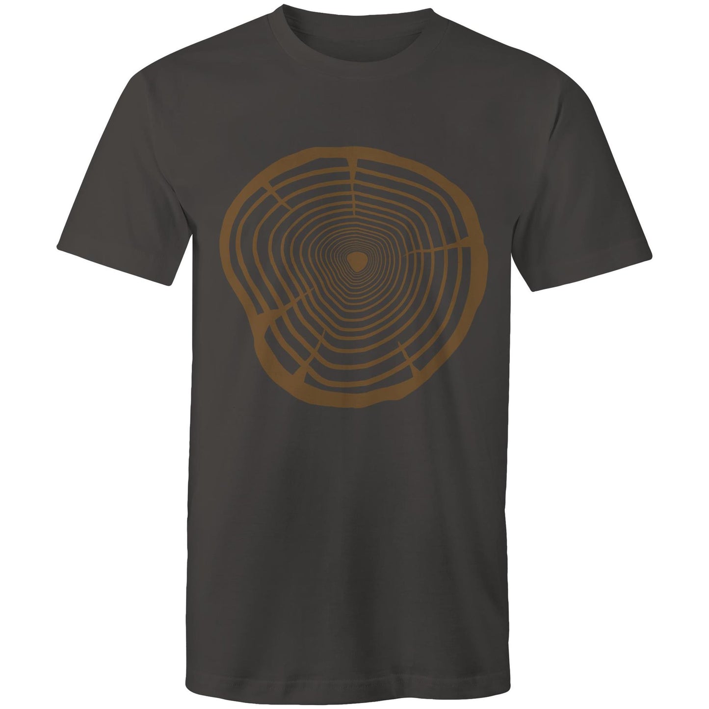 Men's Earthfolk T shirt - Wood Grain - The Crescent Moon