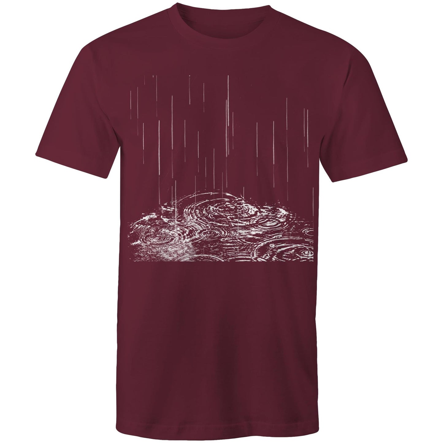 Men's Earthfolk Printed T shirt - Rain Drops - The Crescent Moon