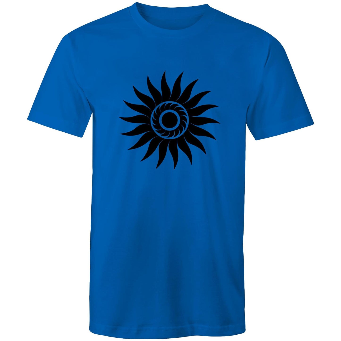 Men's Earthfolk T shirt - Spiral Sun - The Crescent Moon