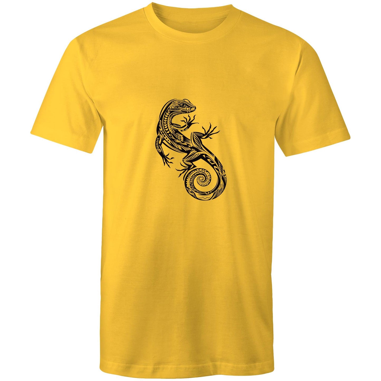 Men's Earthfolk T shirt - Totem Gecko - The Crescent Moon