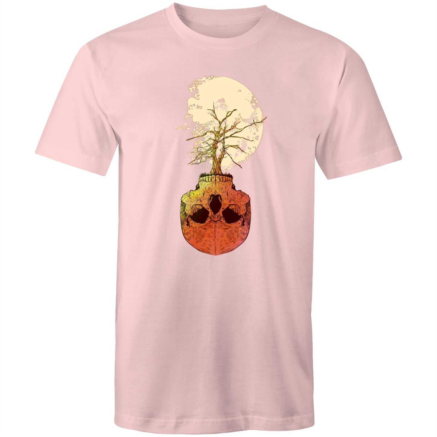 Mens Earthfolk Printed Tshirt - Skull tree - The Crescent Moon