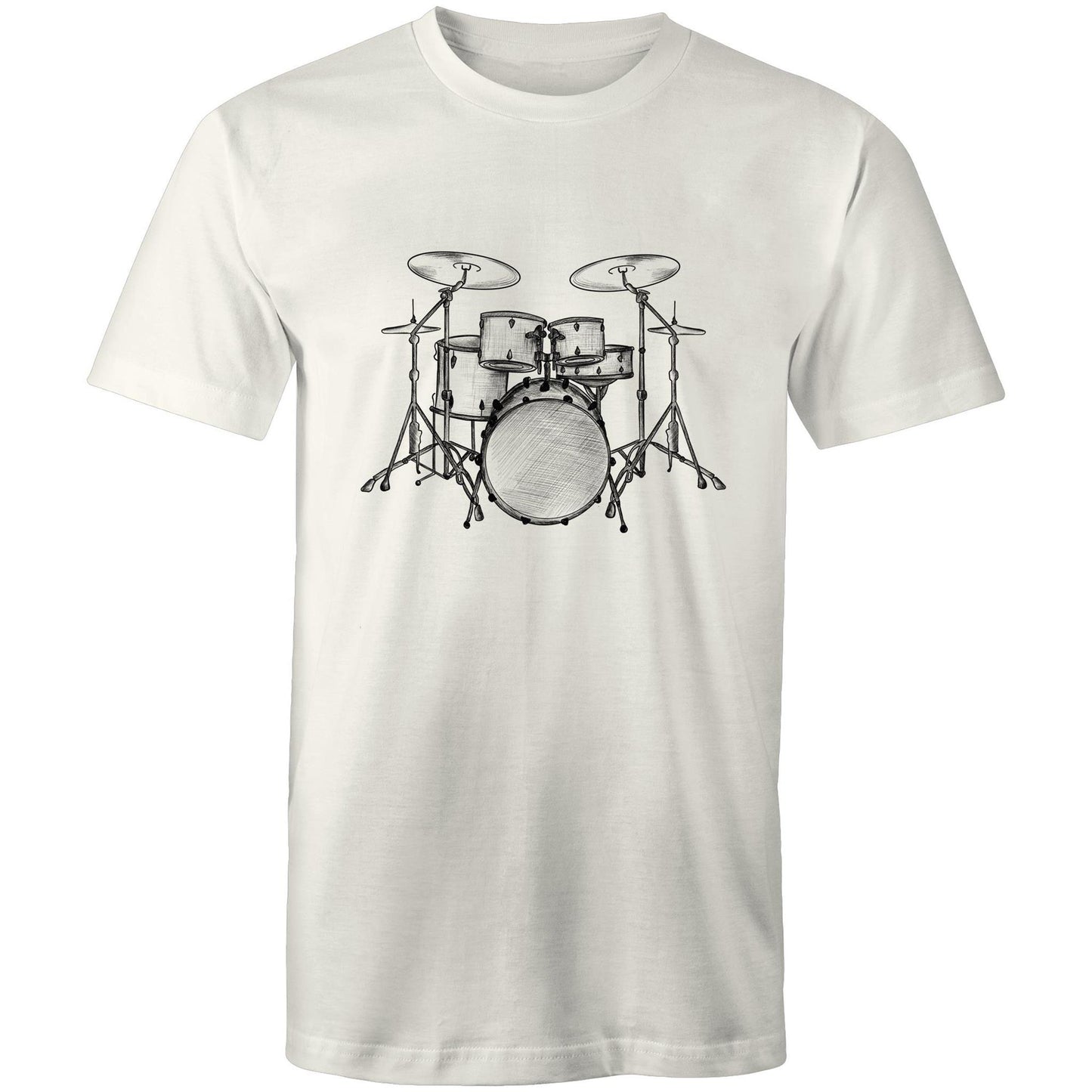 Men's Earthfolk T shirt - Vintage Drum Kit - The Crescent Moon