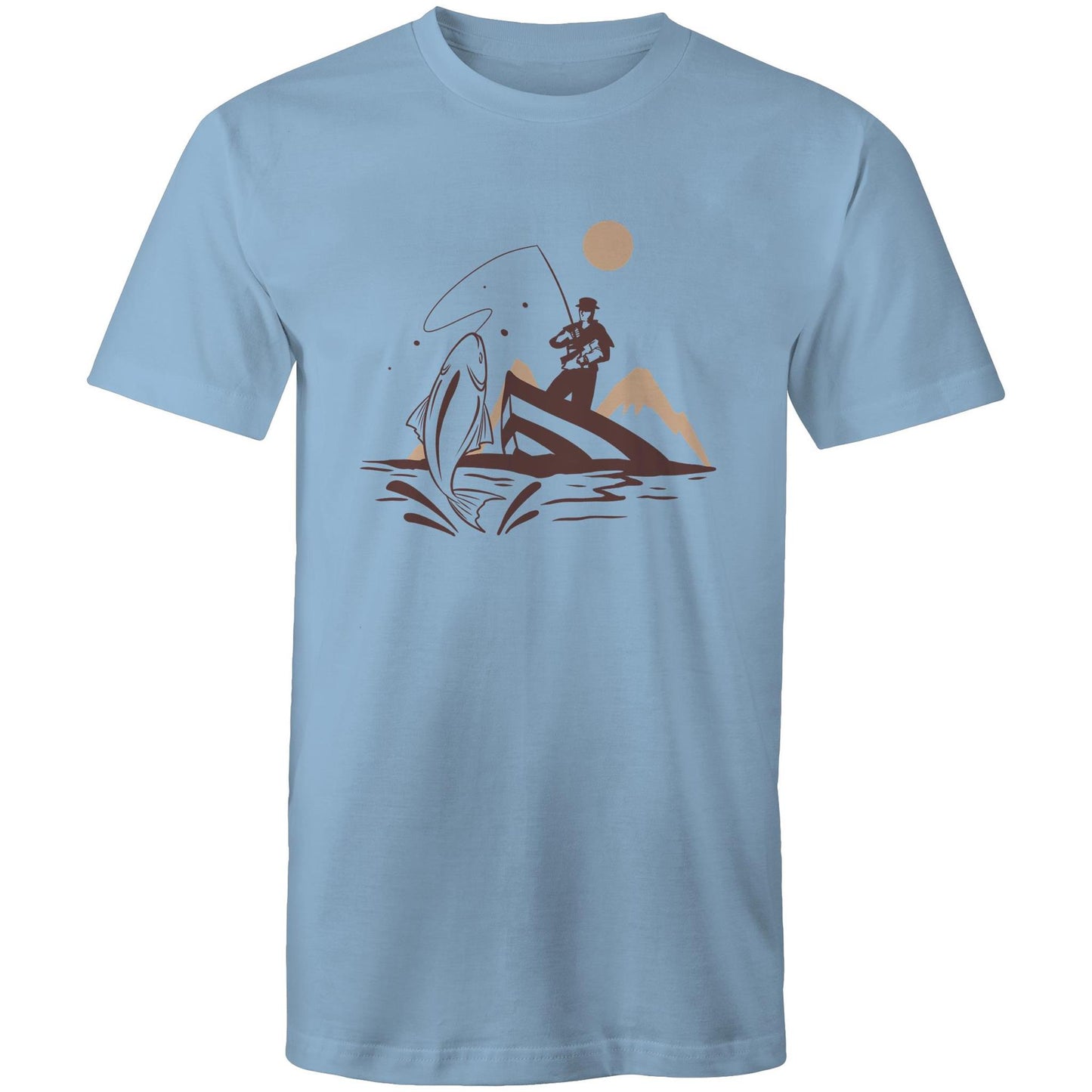 Men's Earthfolk T shirt - Catch of the Day - The Crescent Moon