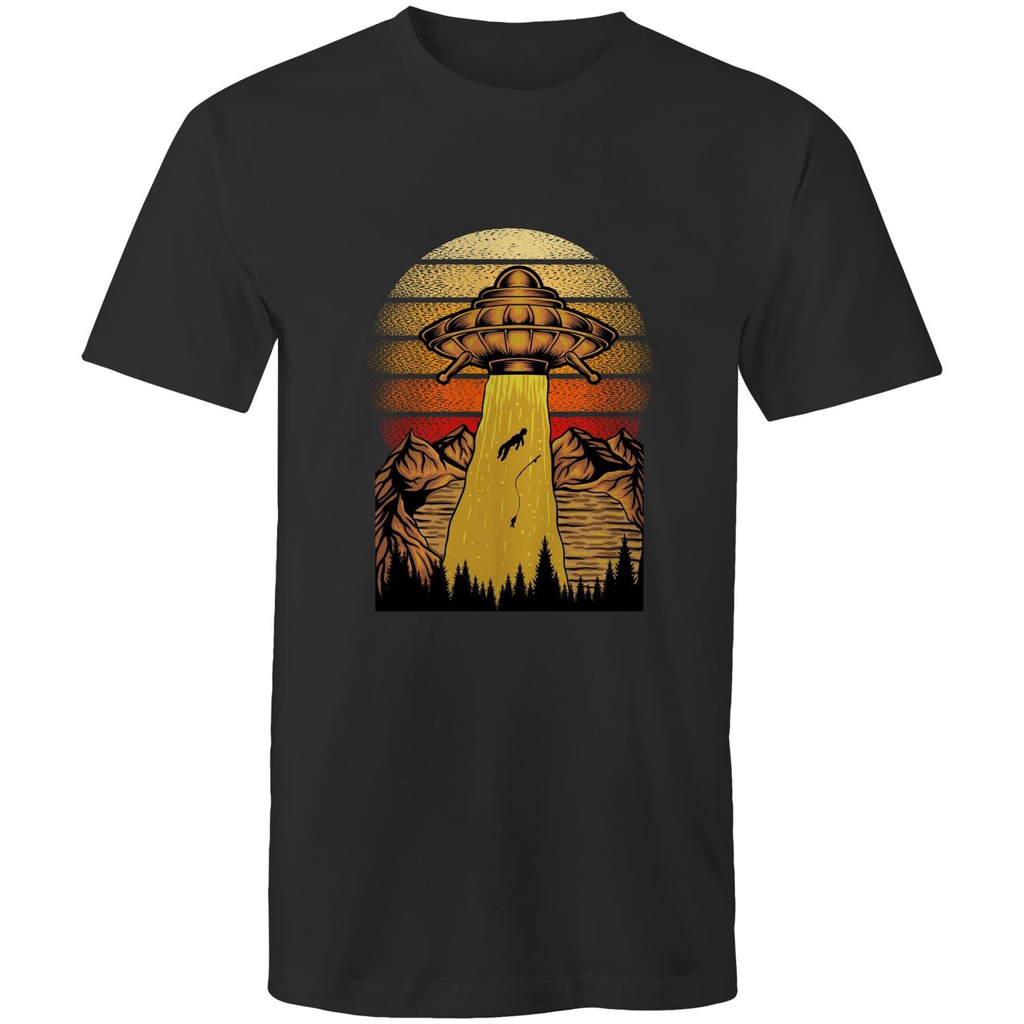 Men's Earthfolk T shirt - Beam Me Up - The Crescent Moon