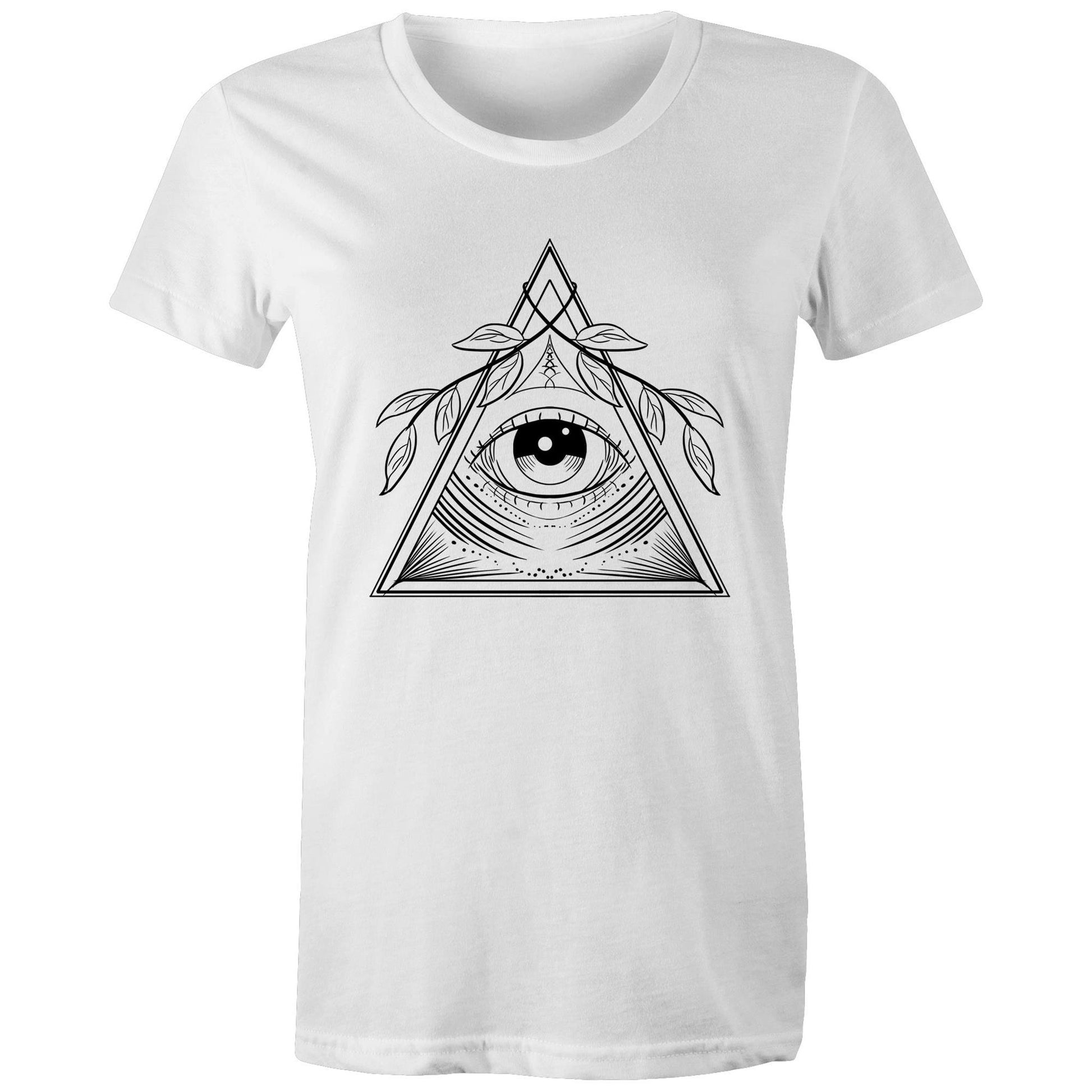 Womens Earthfolk T shirt - Natures Eye - The Crescent Moon