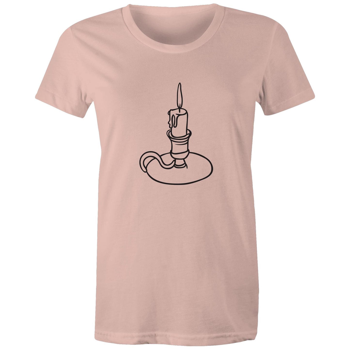 Women's Earthfolk T shirt - By Candle Light - The Crescent Moon