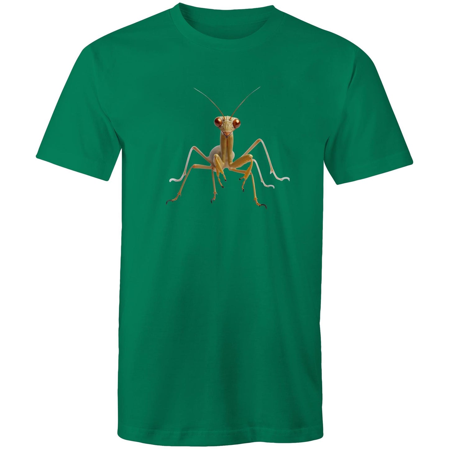 Men's Earthfolk Printed T shirt - Praying Mantis - The Crescent Moon