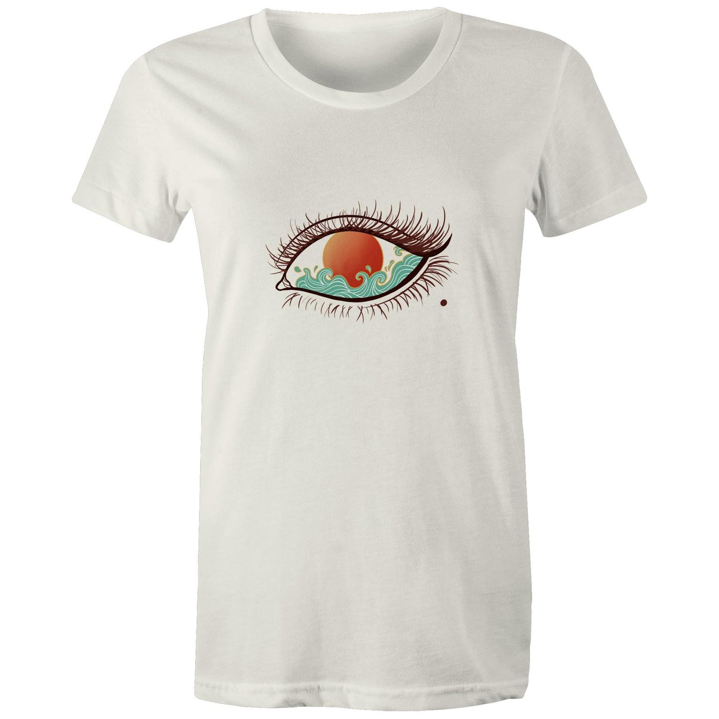 Earthfolk Printed T shirt - Women'sRelaxed Fit - Eye of the sunset