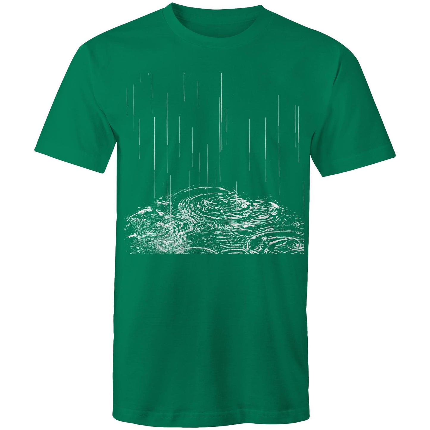 Men's Earthfolk Printed T shirt - Rain Drops - The Crescent Moon