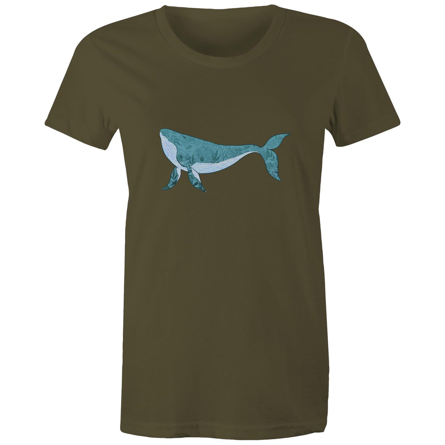 Earthfolk Printed t Shirt - Women's Relaxed Fit - Whale - The Crescent Moon