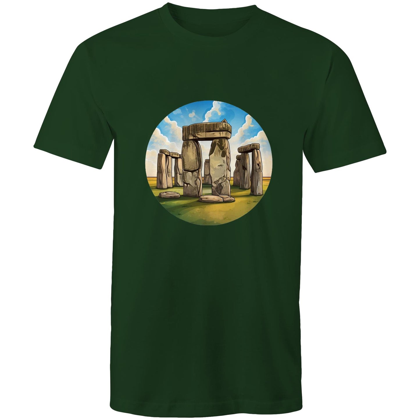 Men's Earthfolk T shirt - The Stone Circle - The Crescent Moon