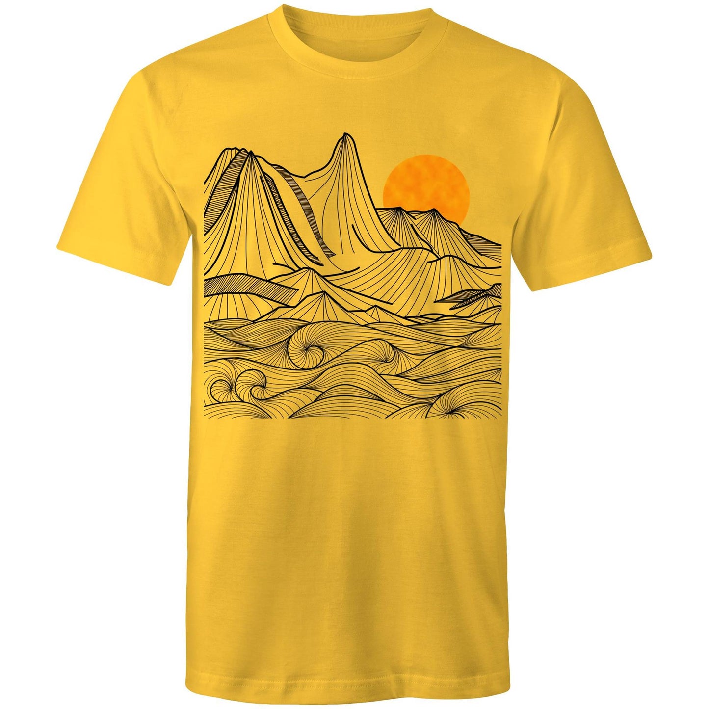 Men's Earthfolk T shirt - Mountain Swirls - The Crescent Moon