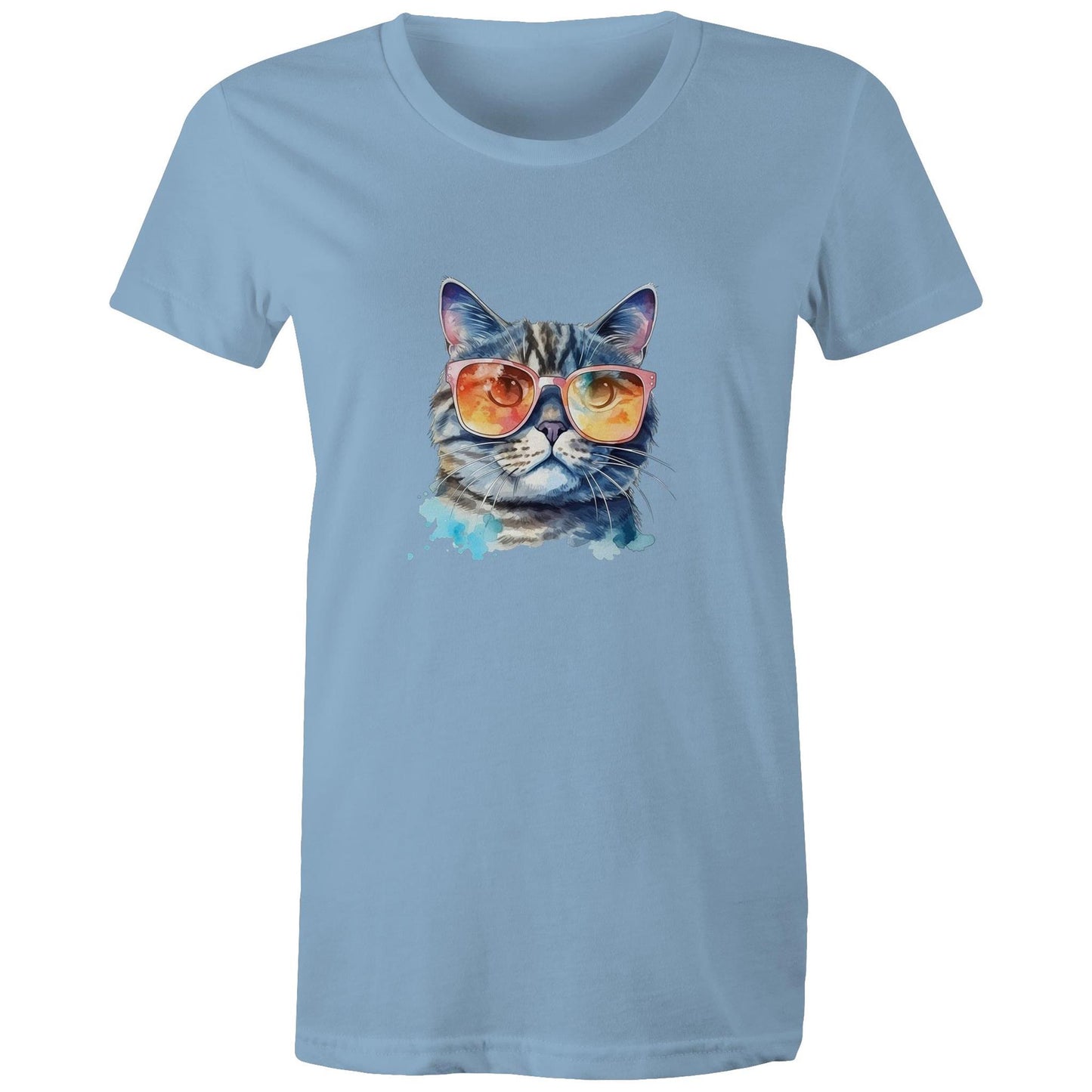 Women's Earthfolk T shirt - Kool Kat - The Crescent Moon