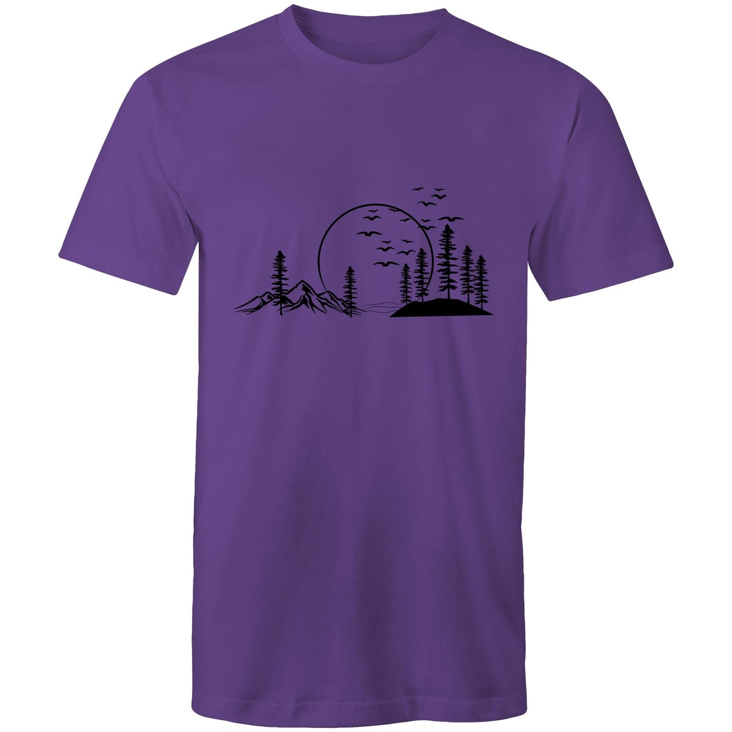 Men's Earthfolk T shirt - Nature in Monochrome - The Crescent Moon