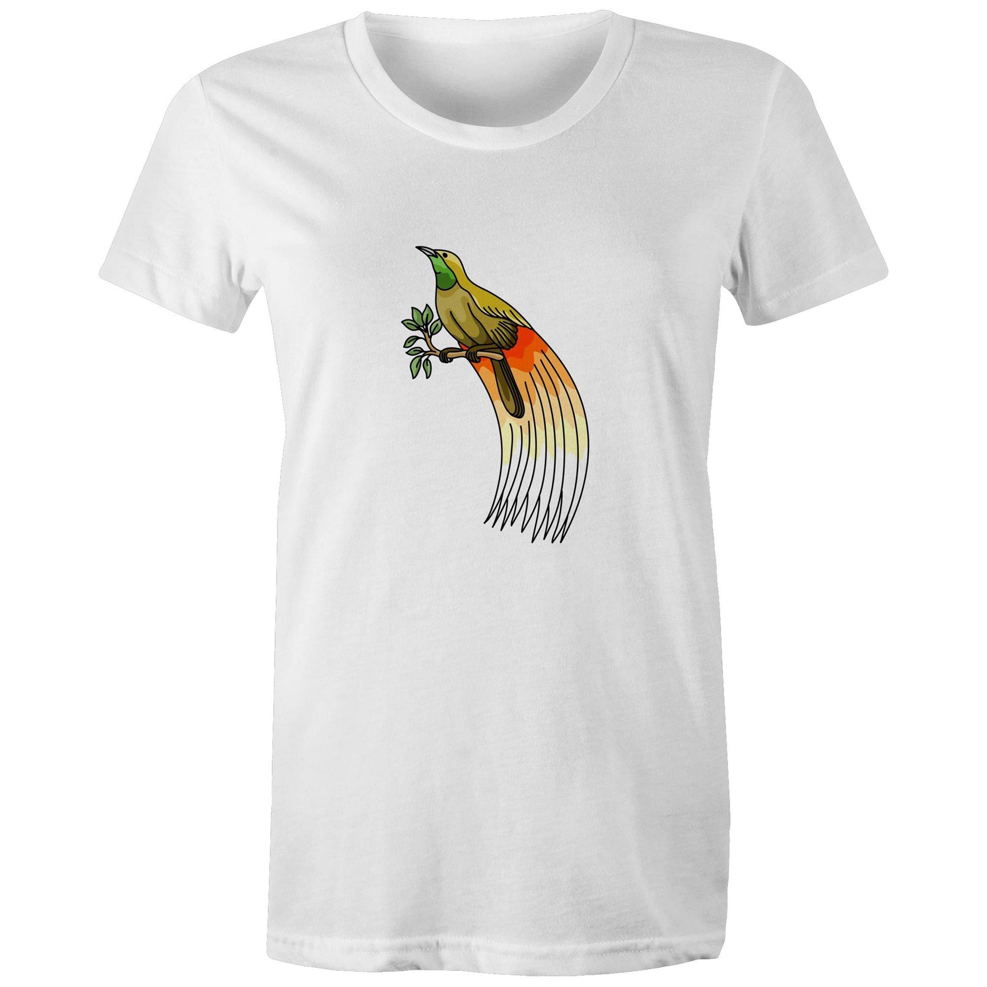 Women's Earthfolk T shirt - Bird Of Paradise - The Crescent Moon