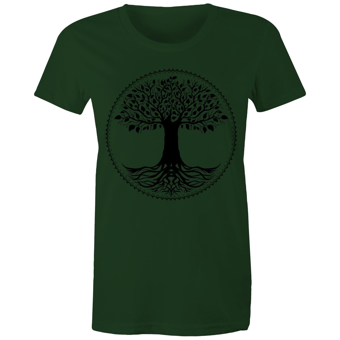 Women's Earthfolk T shirt - Tree of Life - The Crescent Moon