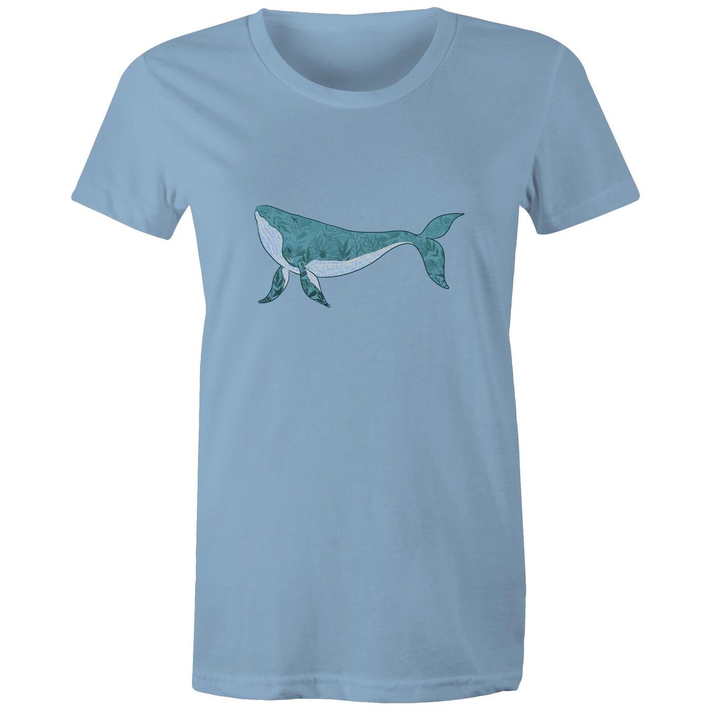 Earthfolk Printed t Shirt - Women's Relaxed Fit - Whale - The Crescent Moon