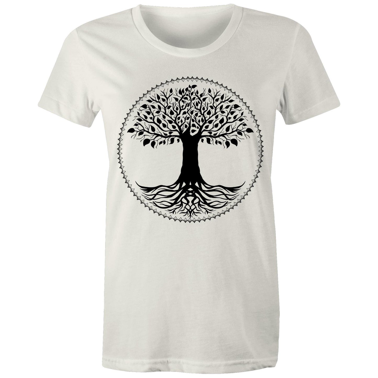 Women's Earthfolk T shirt - Tree of Life - The Crescent Moon