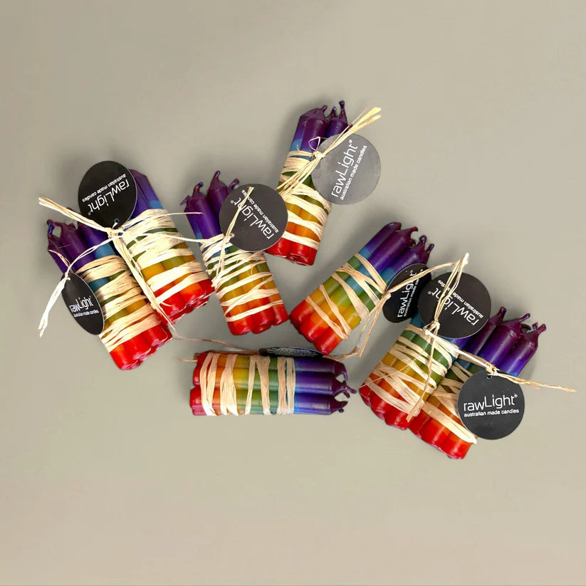 Ritual Spell Candles - Rainbow Chakra Pk7