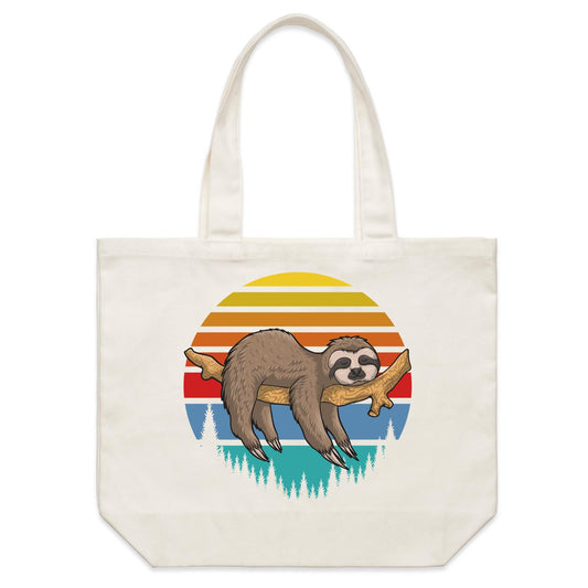 Earthfolk Canvas Tote Bag - Sleepy Sloth - The Crescent Moon