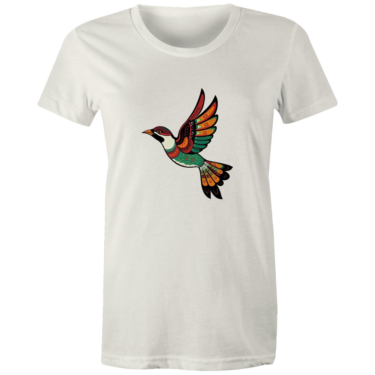 Women's Earthfolk T shirt - Song Bird - The Crescent Moon