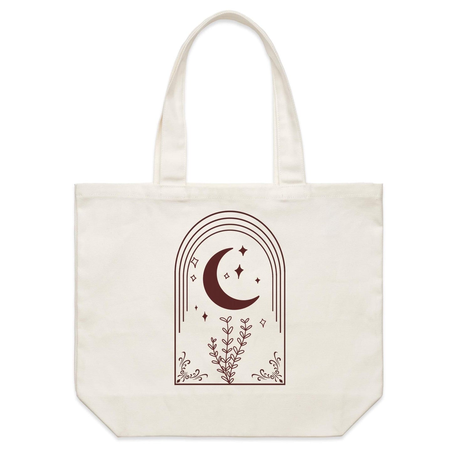 Earthfolk Canvas Tote Bag - Moon Arch - The Crescent Moon