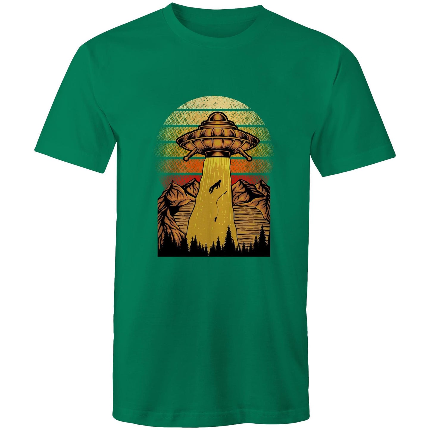 Men's Earthfolk T shirt - Beam Me Up - The Crescent Moon