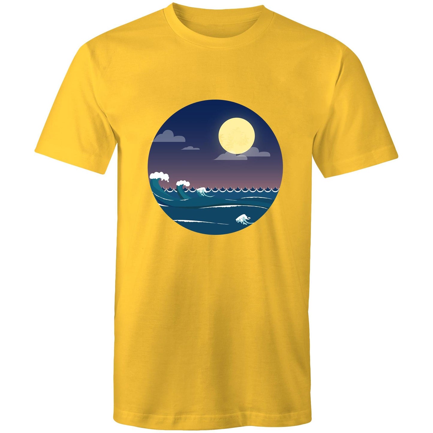 Men's Earthfolk printed T shirt - Surf and Sun - The Crescent Moon