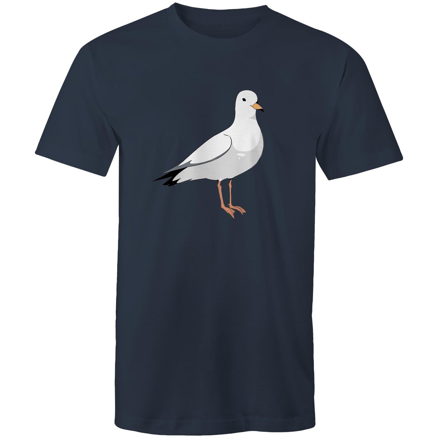 Earthfolk Printed T shirt - Mens Relaxed Fit - Steve the Seagull - The Crescent Moon