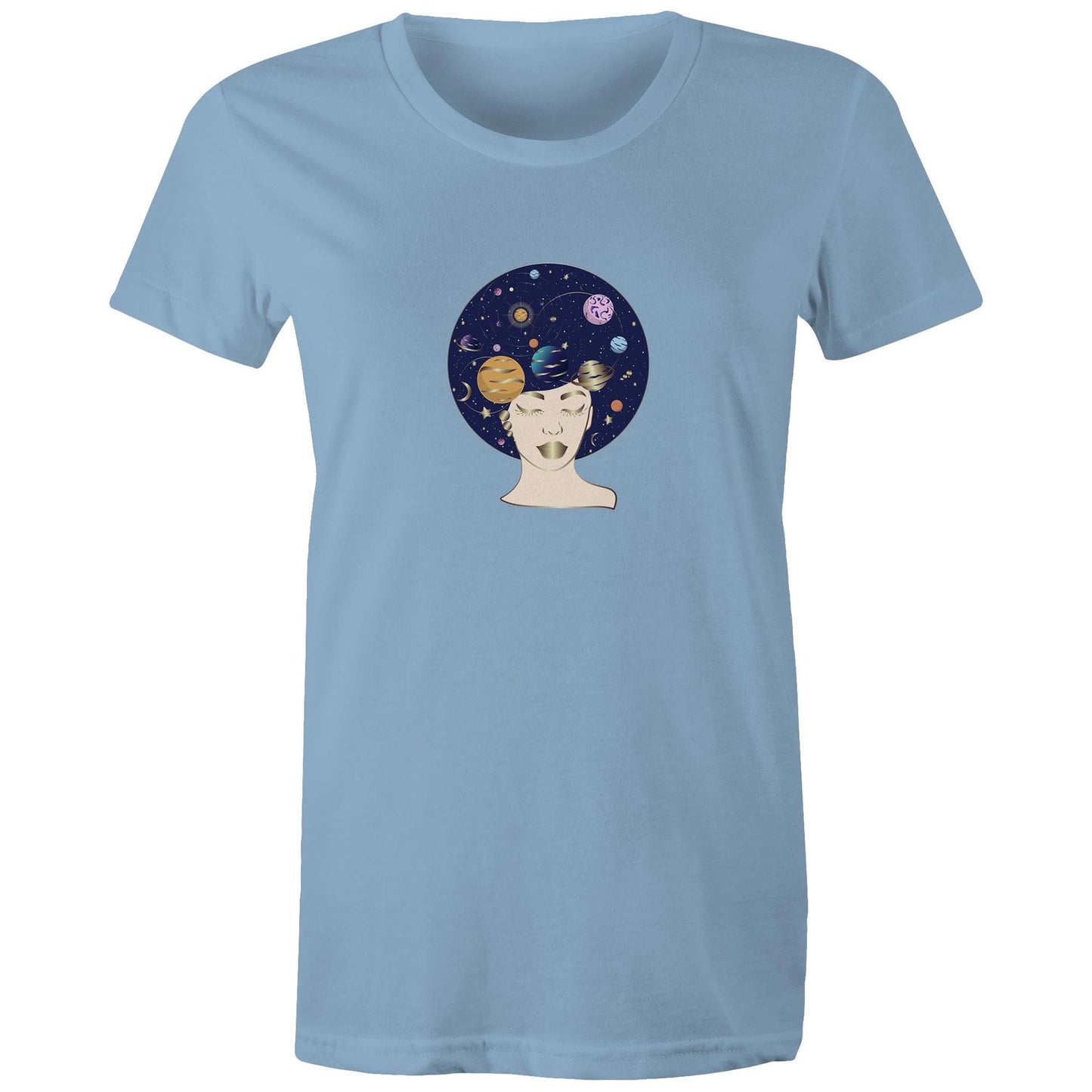 Women's Earthfolk Printed T shirt - Lady of the Galaxy