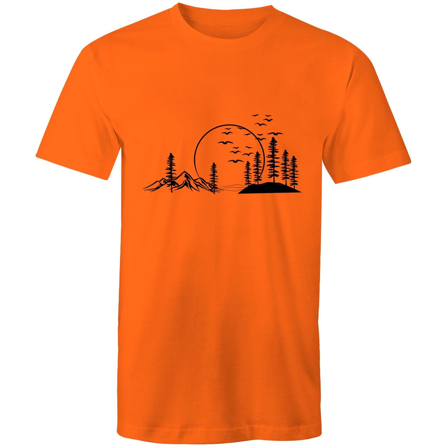 Men's Earthfolk T shirt - Nature in Monochrome - The Crescent Moon