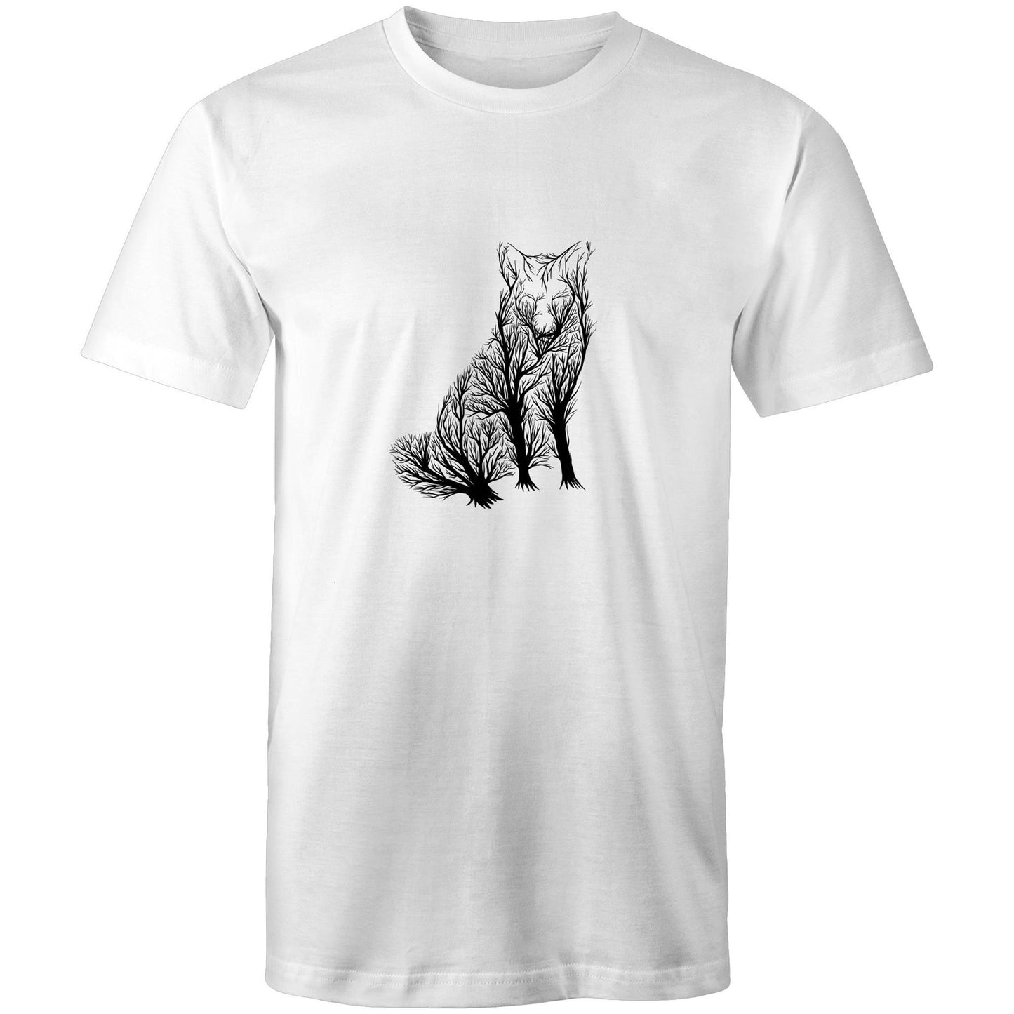 Men's Earthfolk T shirt - Fox Tree - The Crescent Moon