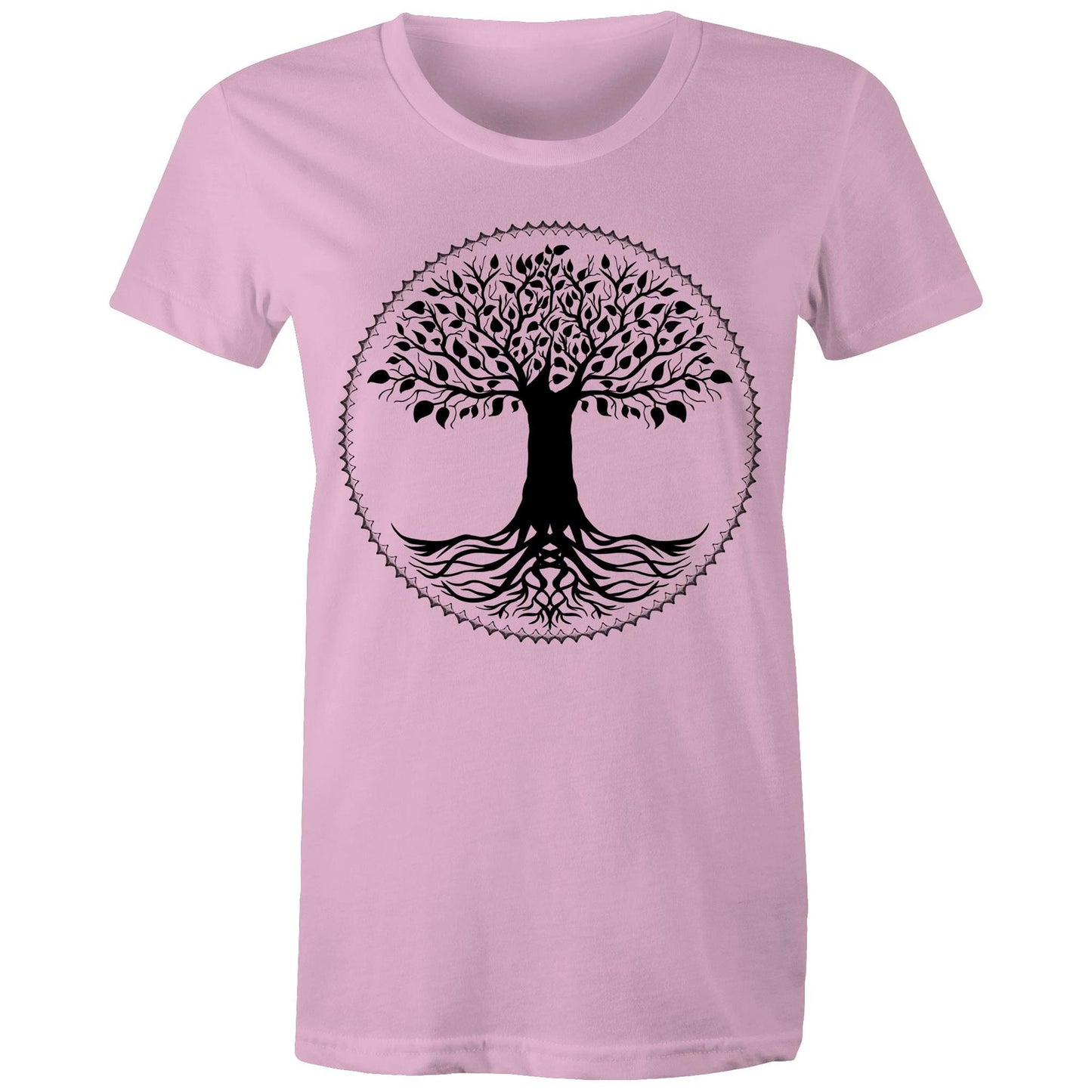 Women's Earthfolk T shirt - Tree of Life - The Crescent Moon